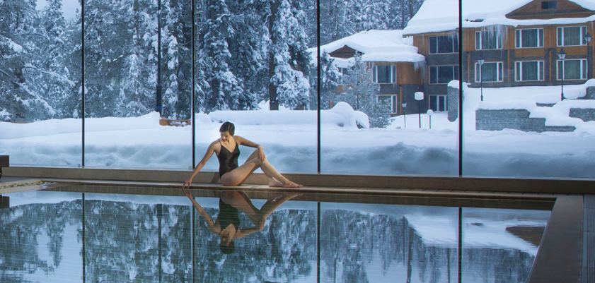 The indoor pool at The Khyber Himalayan Resort & Spa